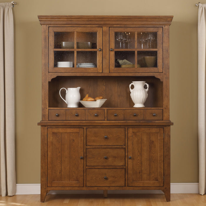 Hearthstone Ridge - Hutch & Buffet - Light Brown – Hutches & Buffets by Liberty Furniture at Furniture Wholesale Plus , Nashville furniture store