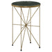 Eliska - Round Green Marble Top Accent Side Table - Antique Gold – Side Tables by CoasterEssence at Furniture Wholesale Plus , Nashville furniture store