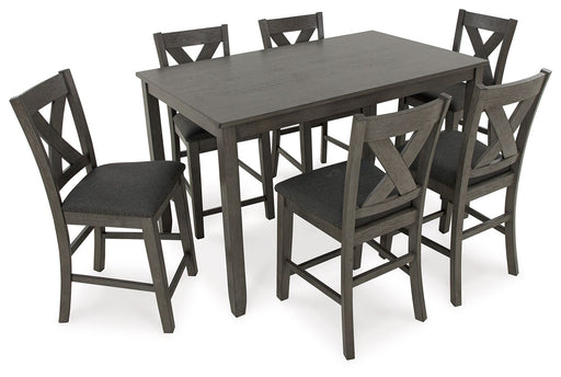 Caitbrook - Gray - Rect Drm Counter Table Set (Set of 7) - Premium 7 Piece Dining Room Sets from Signature Design by Ashley® - Just $848! Shop now at Furniture Wholesale Plus  We are the best furniture store in Nashville, Hendersonville, Goodlettsville, Madison, Antioch, Mount Juliet, Lebanon, Gallatin, Springfield, Murfreesboro, Franklin, Brentwood