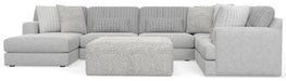 Logan - Upholstered Sectional With Comfort Coil Seating - 46" Cocktail Ottoman And Accent Pillows Included – 2 Piece Living Room Sets by Jackson at Furniture Wholesale Plus , Nashville furniture store