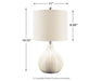 Rainermen - Ceramic Table Lamp  - Off White – Table Lamps by Signature Design by Ashley® at Furniture Wholesale Plus , Nashville furniture store