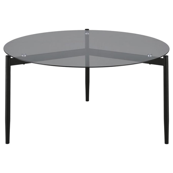 Rosalie - Round Smoked Glass Top Table – End Tables by CoasterEveryday at Furniture Wholesale Plus , Nashville furniture store