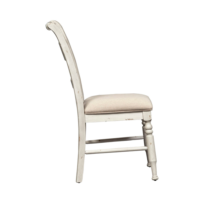 Whitney - Slat Back Side Chair - Antique Linen / Weathered Gray – Side Chairs by Liberty Furniture at Furniture Wholesale Plus , Nashville furniture store