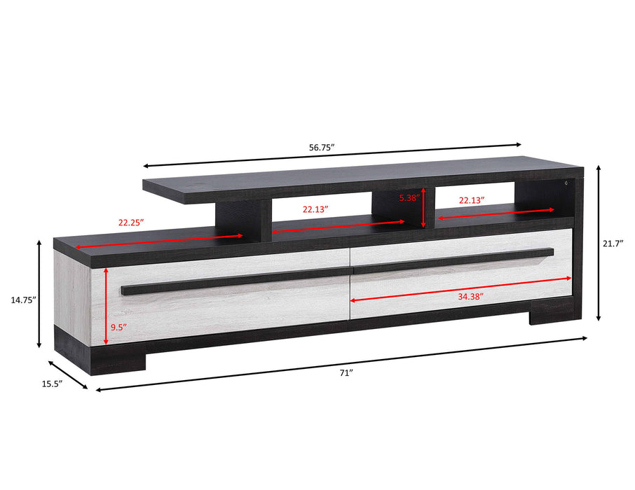 Remington - TV Stand - Black & White - Premium TV Stands from Crown Mark - Just $339! Shop now at Furniture Wholesale Plus  We are the best furniture store in Nashville, Hendersonville, Goodlettsville, Madison, Antioch, Mount Juliet, Lebanon, Gallatin, Springfield, Murfreesboro, Franklin, Brentwood