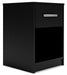 Finch - One Drawer Night Stand - Black – Accent Nightstands by Signature Design by Ashley® at Furniture Wholesale Plus , Nashville furniture store