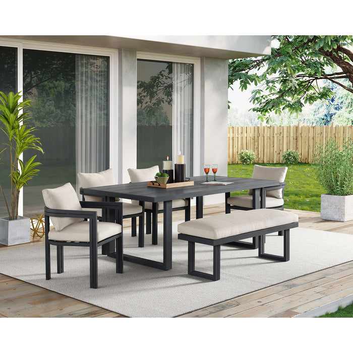 Playa - Dining Bench - Dark Gray / Beige – Benches by Elements International at Furniture Wholesale Plus , Nashville furniture store