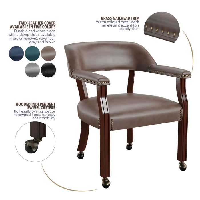 Tournament - Arm Chair With Casters - Premium Arm Chairs from Steve Silver Furniture - Just $199! Shop now at Furniture Wholesale Plus  We are the best furniture store in Nashville, Hendersonville, Goodlettsville, Madison, Antioch, Mount Juliet, Lebanon, Gallatin, Springfield, Murfreesboro, Franklin, Brentwood