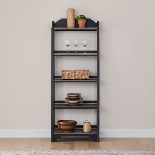 Magnolia Manor - Leaning Pier Bookcase – Etageres by Liberty Furniture at Furniture Wholesale Plus , Nashville furniture store