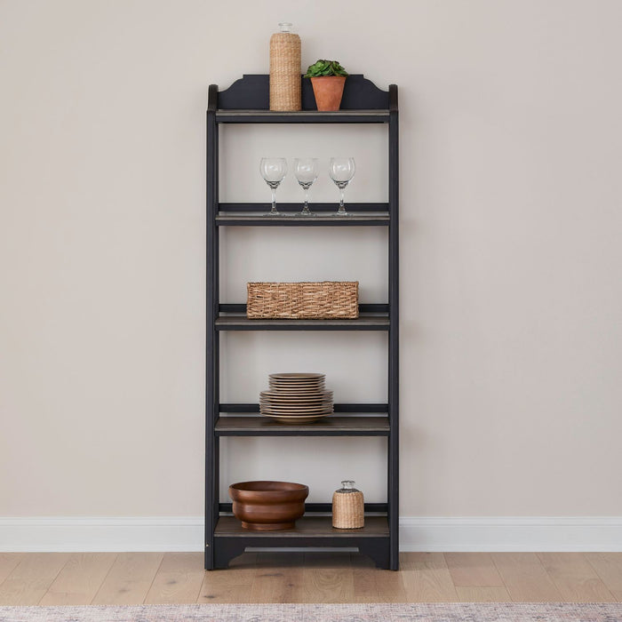 Magnolia Manor - Leaning Pier Bookcase – Etageres by Liberty Furniture at Furniture Wholesale Plus , Nashville furniture store