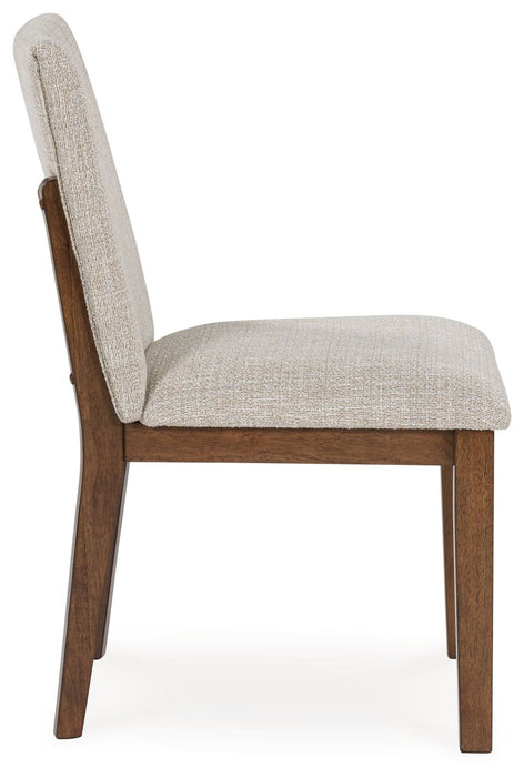 Kraeburn - Dining Upholstered Side Chair (Set of 2) - Beige / Brown – Chair Sets by Signature Design by Ashley® at Furniture Wholesale Plus , Nashville furniture store