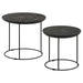 Loannis - 2 Piece Round Mango Wood Nesting Table - Matte Black – Nesting Tables by CoasterEssence at Furniture Wholesale Plus , Nashville furniture store