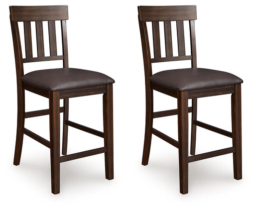 Haddigan - Upholstered Barstool (Set of 2) - Dark Brown – Stool Sets by Signature Design by Ashley® at Furniture Wholesale Plus , Nashville furniture store