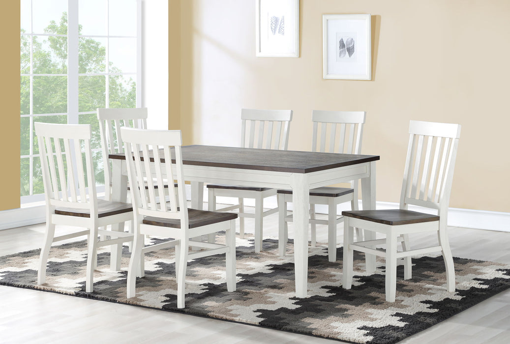 Cyalie - 7 Piece Dining Set - White – 7 Piece Dining Room Sets by Steve Silver Furniture at Furniture Wholesale Plus , Nashville furniture store