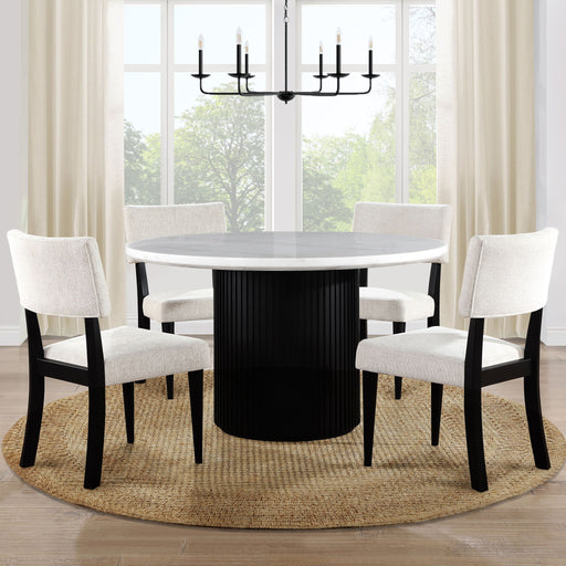 Colvin - Dining Set With Upholstered Chairs – 5 Piece Dining Room Sets by Steve Silver Furniture at Furniture Wholesale Plus , Nashville furniture store