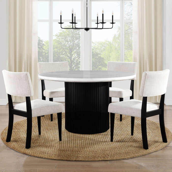 Colvin - Dining Set With Upholstered Chairs – 5 Piece Dining Room Sets by Steve Silver Furniture at Furniture Wholesale Plus , Nashville furniture store