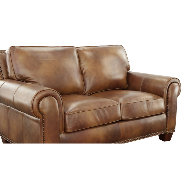 Silverado - Loveseat - Dark Brown – Stationary Loveseats by Steve Silver Furniture at Furniture Wholesale Plus , Nashville furniture store