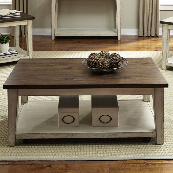 Arden Road - Rectangular Cocktail Table - Satin Cherry – Cocktail Tables by Liberty Furniture at Furniture Wholesale Plus , Nashville furniture store