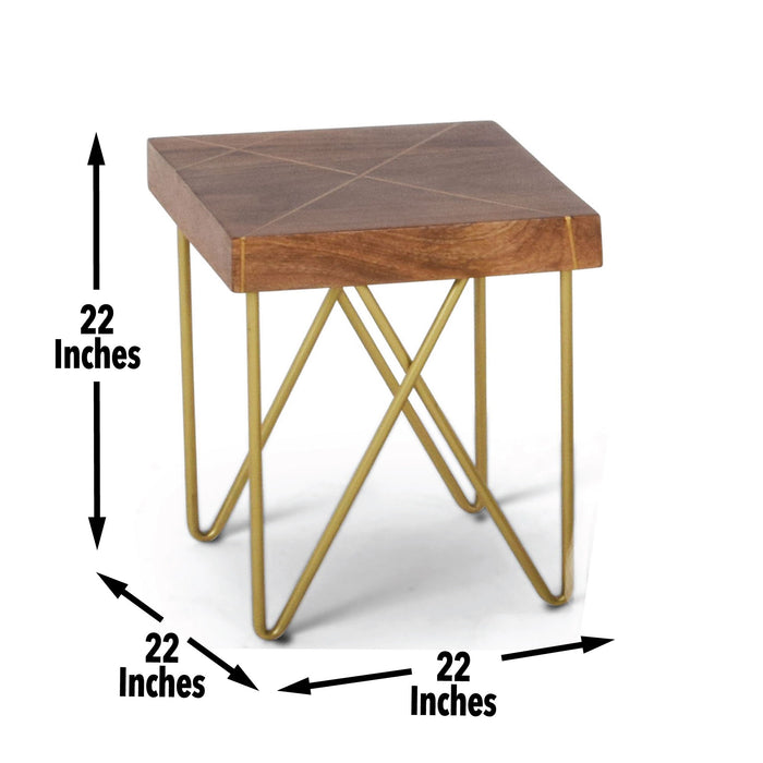 Walter - Brass Inlay End Table - Brown – End Tables by Steve Silver Furniture at Furniture Wholesale Plus , Nashville furniture store