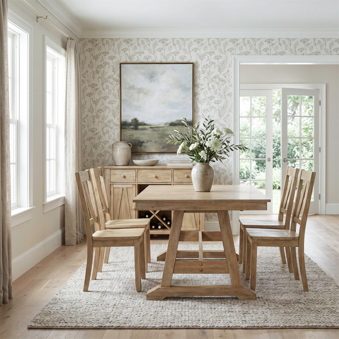 Lindsey Farm - Trestle Table Set – 5 Piece Dining Room Sets by Liberty Furniture at Furniture Wholesale Plus , Nashville furniture store