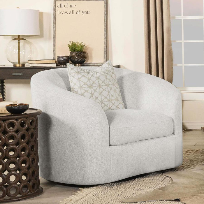 Rainn - Boucle Upholstered Sloped Arm Accent Chair - Latte - Premium Accent Chairs from CoasterEssence - Just $749! Shop now at Furniture Wholesale Plus  We are the best furniture store in Nashville, Hendersonville, Goodlettsville, Madison, Antioch, Mount Juliet, Lebanon, Gallatin, Springfield, Murfreesboro, Franklin, Brentwood