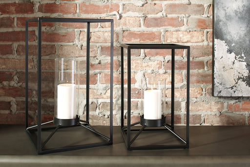 Dimtrois Lantern (Set of 2) - Premium Candle Holder from Ashley Furniture - Just $77.90! Shop now at Furniture Wholesale Plus  We are the best furniture store in Nashville, Hendersonville, Goodlettsville, Madison, Antioch, Mount Juliet, Lebanon, Gallatin, Springfield, Murfreesboro, Franklin, Brentwood
