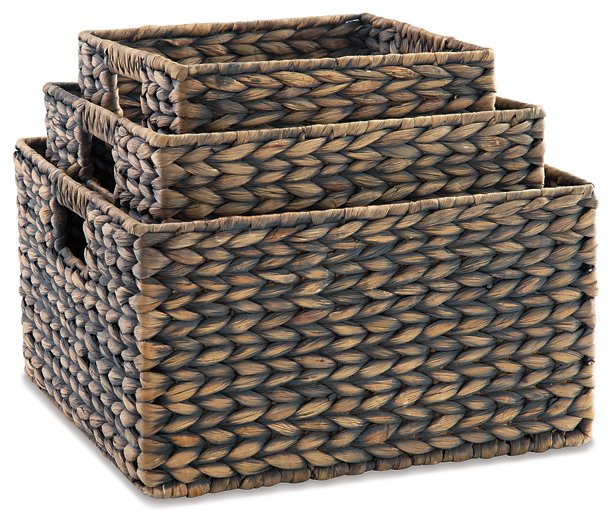 Elian Basket (Set of 3) - Premium Basket from Ashley Furniture - Just $69.07! Shop now at Furniture Wholesale Plus  We are the best furniture store in Nashville, Hendersonville, Goodlettsville, Madison, Antioch, Mount Juliet, Lebanon, Gallatin, Springfield, Murfreesboro, Franklin, Brentwood