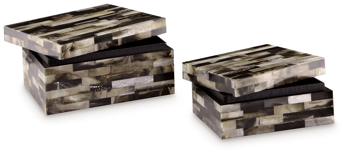 Ellford Box (Set of 2) - Premium Box from Ashley Furniture - Just $69.07! Shop now at Furniture Wholesale Plus  We are the best furniture store in Nashville, Hendersonville, Goodlettsville, Madison, Antioch, Mount Juliet, Lebanon, Gallatin, Springfield, Murfreesboro, Franklin, Brentwood