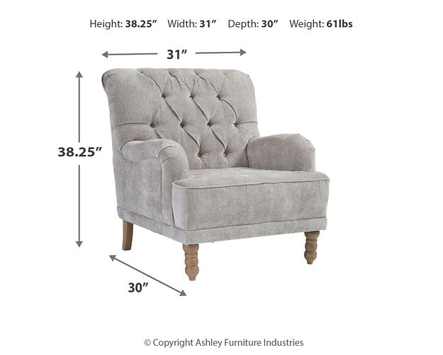 Dinara Accent Chair - Premium Accent Chair from Ashley Furniture - Just $487.40! Shop now at Furniture Wholesale Plus  We are the best furniture store in Nashville, Hendersonville, Goodlettsville, Madison, Antioch, Mount Juliet, Lebanon, Gallatin, Springfield, Murfreesboro, Franklin, Brentwood