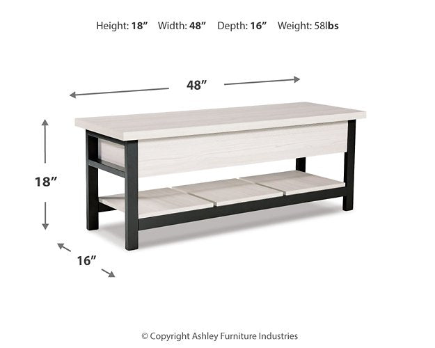 Rhyson Storage Bench - Premium Bench from Ashley Furniture - Just $157.34! Shop now at Furniture Wholesale Plus  We are the best furniture store in Nashville, Hendersonville, Goodlettsville, Madison, Antioch, Mount Juliet, Lebanon, Gallatin, Springfield, Murfreesboro, Franklin, Brentwood