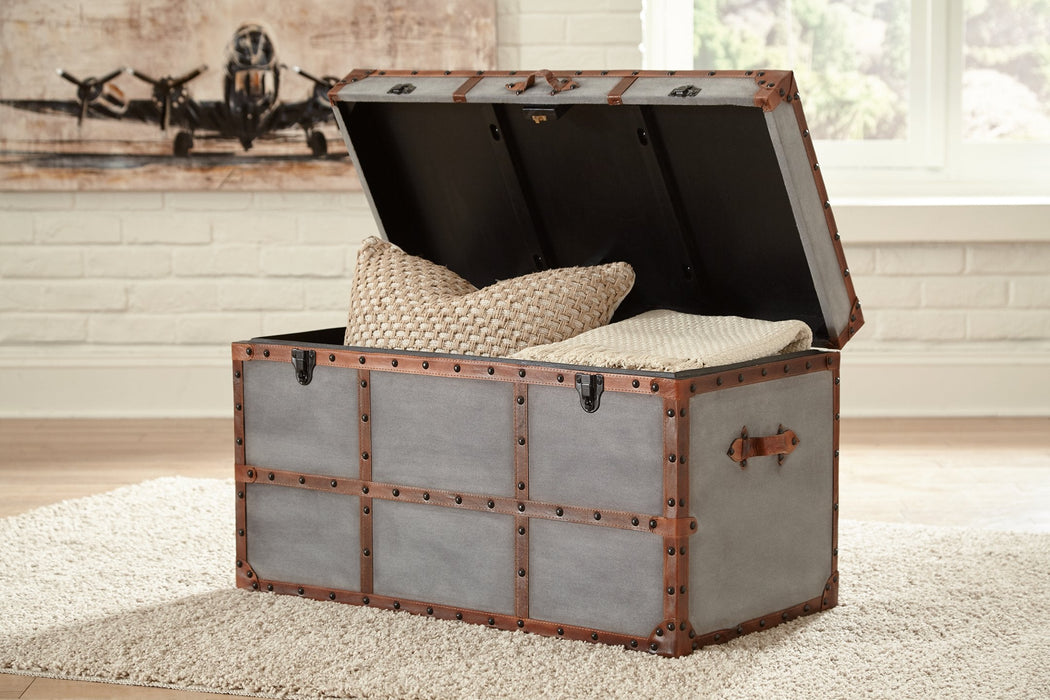 Amsel Storage Trunk - Premium Trunk from Ashley Furniture - Just $316.23! Shop now at Furniture Wholesale Plus  We are the best furniture store in Nashville, Hendersonville, Goodlettsville, Madison, Antioch, Mount Juliet, Lebanon, Gallatin, Springfield, Murfreesboro, Franklin, Brentwood