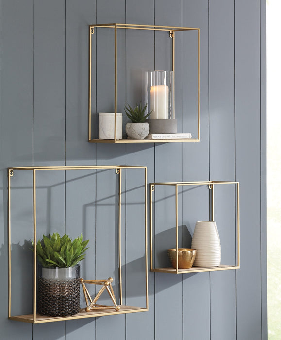 Efharis Wall Shelf (Set of 3) - Premium Wall Decor from Ashley Furniture - Just $81.54! Shop now at Furniture Wholesale Plus  We are the best furniture store in Nashville, Hendersonville, Goodlettsville, Madison, Antioch, Mount Juliet, Lebanon, Gallatin, Springfield, Murfreesboro, Franklin, Brentwood