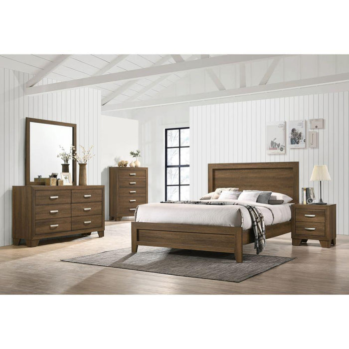 Miquell - Queen Bed - Brown, Light - 84" - Premium Bed from ACME East - Just $294.45! Shop now at Furniture Wholesale Plus  We are the best furniture store in Nashville, Hendersonville, Goodlettsville, Madison, Antioch, Mount Juliet, Lebanon, Gallatin, Springfield, Murfreesboro, Franklin, Brentwood