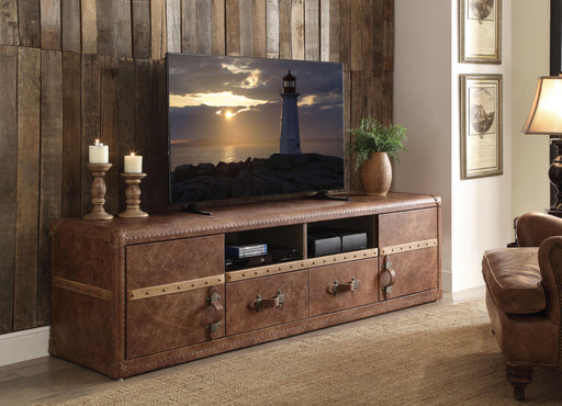 Aberdeen Retro Brown Top Grain Leather TV Stand - Premium TV Stand from ACME East - Just $2936.70! Shop now at Furniture Wholesale Plus  We are the best furniture store in Nashville, Hendersonville, Goodlettsville, Madison, Antioch, Mount Juliet, Lebanon, Gallatin, Springfield, Murfreesboro, Franklin, Brentwood