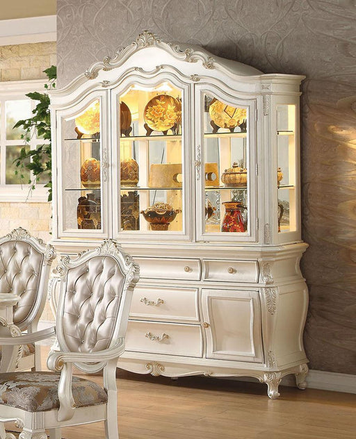 Acme Chantelle Buffet and Hutch in Pearl White 63544 - Premium China from ACME East - Just $3880.50! Shop now at Furniture Wholesale Plus  We are the best furniture store in Nashville, Hendersonville, Goodlettsville, Madison, Antioch, Mount Juliet, Lebanon, Gallatin, Springfield, Murfreesboro, Franklin, Brentwood