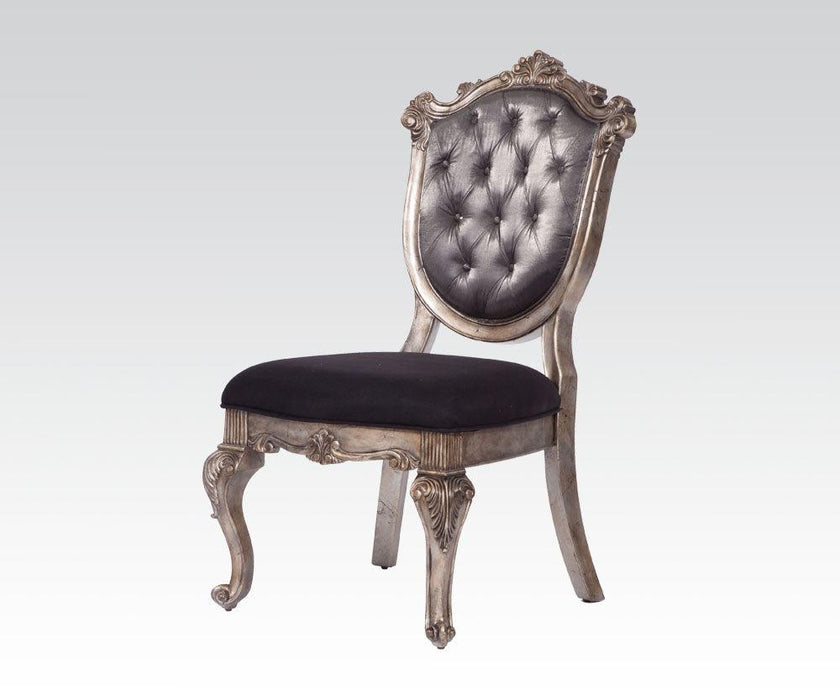 Acme Chantelle Button Tufted Back Seat Dining Side Chair (Set of 2) in Antique Platinum 60542 - Premium Dining Chair from ACME East - Just $719.55! Shop now at Furniture Wholesale Plus  We are the best furniture store in Nashville, Hendersonville, Goodlettsville, Madison, Antioch, Mount Juliet, Lebanon, Gallatin, Springfield, Murfreesboro, Franklin, Brentwood