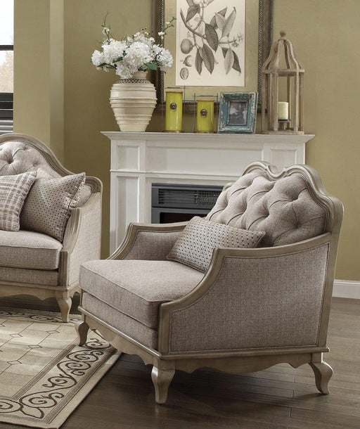 Acme Chelmsford Chair in Beige 56052 - Premium Chair from ACME East - Just $1370.85! Shop now at Furniture Wholesale Plus  We are the best furniture store in Nashville, Hendersonville, Goodlettsville, Madison, Antioch, Mount Juliet, Lebanon, Gallatin, Springfield, Murfreesboro, Franklin, Brentwood