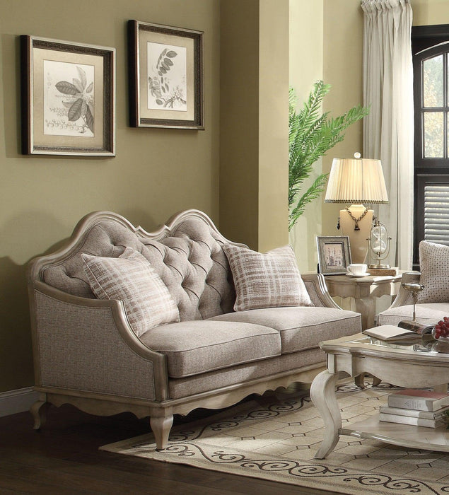 Acme Chelmsford Loveseat in Beige 56051 - Premium Loveseat from ACME East - Just $1797.90! Shop now at Furniture Wholesale Plus  We are the best furniture store in Nashville, Hendersonville, Goodlettsville, Madison, Antioch, Mount Juliet, Lebanon, Gallatin, Springfield, Murfreesboro, Franklin, Brentwood