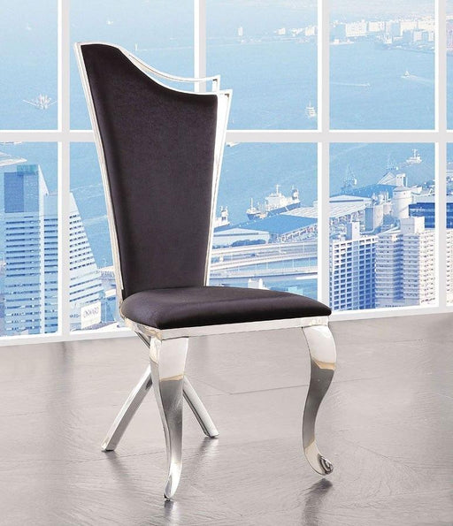 ACME Cyrene Faux Fabric Side Chair (Set of 2) in Stainless Steel 62079 - Premium Side Chair from ACME East - Just $776.10! Shop now at Furniture Wholesale Plus  We are the best furniture store in Nashville, Hendersonville, Goodlettsville, Madison, Antioch, Mount Juliet, Lebanon, Gallatin, Springfield, Murfreesboro, Franklin, Brentwood