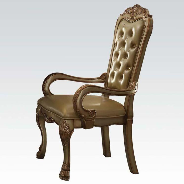 Acme Dresden Arm Chair in Gold Patina (Set of 2) 63154 - Premium Arm Chair from ACME East - Just $1093.95! Shop now at Furniture Wholesale Plus  We are the best furniture store in Nashville, Hendersonville, Goodlettsville, Madison, Antioch, Mount Juliet, Lebanon, Gallatin, Springfield, Murfreesboro, Franklin, Brentwood