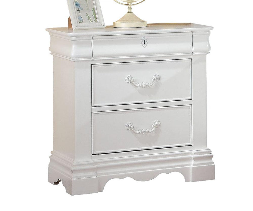 ACME Estrella Youth Nightstand in White 30243 - Premium Nightstand from ACME East - Just $325.65! Shop now at Furniture Wholesale Plus  We are the best furniture store in Nashville, Hendersonville, Goodlettsville, Madison, Antioch, Mount Juliet, Lebanon, Gallatin, Springfield, Murfreesboro, Franklin, Brentwood