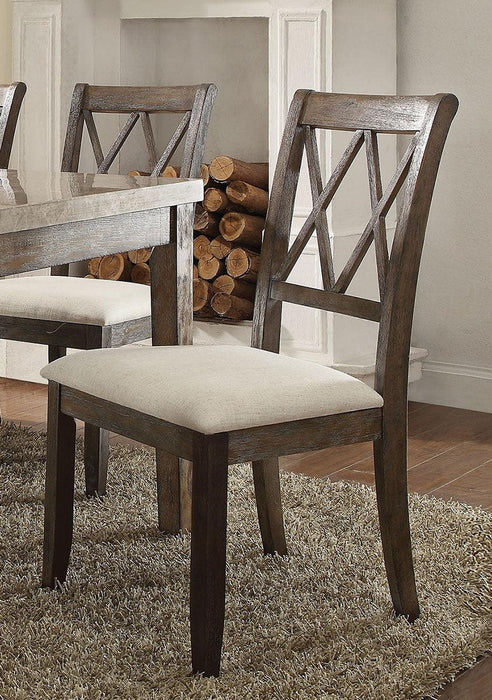 Acme Furniture Claudia Side Chair in Beige and Brown (Set of 2) 71717 - Premium Side Chair from ACME East - Just $257.40! Shop now at Furniture Wholesale Plus  We are the best furniture store in Nashville, Hendersonville, Goodlettsville, Madison, Antioch, Mount Juliet, Lebanon, Gallatin, Springfield, Murfreesboro, Franklin, Brentwood