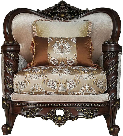 Acme Furniture Devayne Chair with 2 Pillows in Dark Walnut 50687 - Premium Chair from ACME East - Just $2123.55! Shop now at Furniture Wholesale Plus  We are the best furniture store in Nashville, Hendersonville, Goodlettsville, Madison, Antioch, Mount Juliet, Lebanon, Gallatin, Springfield, Murfreesboro, Franklin, Brentwood