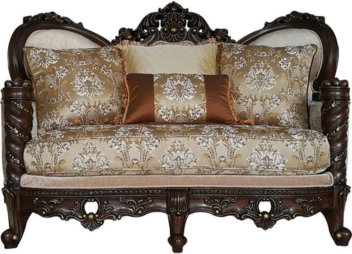 Acme Furniture Devayne Loveseat with 4 Pillows in Dark Walnut 50686 - Premium Loveseat from ACME East - Just $2938.65! Shop now at Furniture Wholesale Plus  We are the best furniture store in Nashville, Hendersonville, Goodlettsville, Madison, Antioch, Mount Juliet, Lebanon, Gallatin, Springfield, Murfreesboro, Franklin, Brentwood