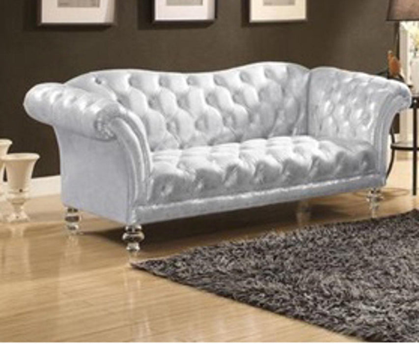 Acme Furniture Dixie Loveseat in Metallic Silver 52781 - Premium Loveseat from ACME East - Just $1462.50! Shop now at Furniture Wholesale Plus  We are the best furniture store in Nashville, Hendersonville, Goodlettsville, Madison, Antioch, Mount Juliet, Lebanon, Gallatin, Springfield, Murfreesboro, Franklin, Brentwood