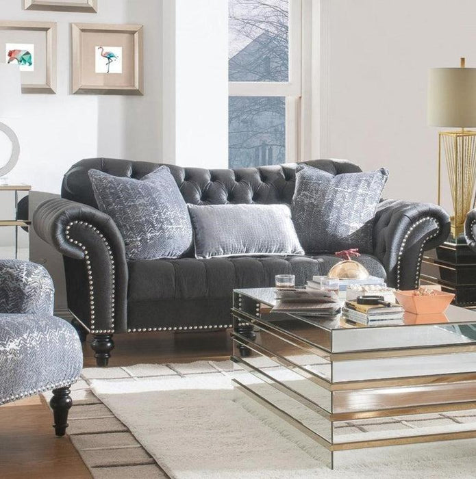 Acme Furniture Gaura Loveseat in Dark Gray Velvet 53091 - Premium Loveseat from ACME East - Just $1602.90! Shop now at Furniture Wholesale Plus  We are the best furniture store in Nashville, Hendersonville, Goodlettsville, Madison, Antioch, Mount Juliet, Lebanon, Gallatin, Springfield, Murfreesboro, Franklin, Brentwood