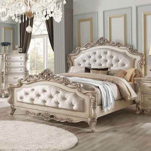 Acme Furniture Gorsedd Queen Panel Bed in Antique White - Premium Bed from ACME East - Just $2515.50! Shop now at Furniture Wholesale Plus  We are the best furniture store in Nashville, Hendersonville, Goodlettsville, Madison, Antioch, Mount Juliet, Lebanon, Gallatin, Springfield, Murfreesboro, Franklin, Brentwood