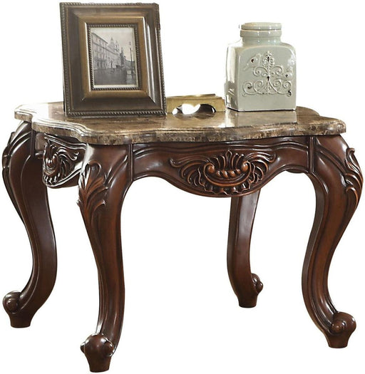 Acme Furniture Jardena End Table in Marble/Cherry Oak 81657 - Premium End Table from ACME East - Just $600.60! Shop now at Furniture Wholesale Plus  We are the best furniture store in Nashville, Hendersonville, Goodlettsville, Madison, Antioch, Mount Juliet, Lebanon, Gallatin, Springfield, Murfreesboro, Franklin, Brentwood