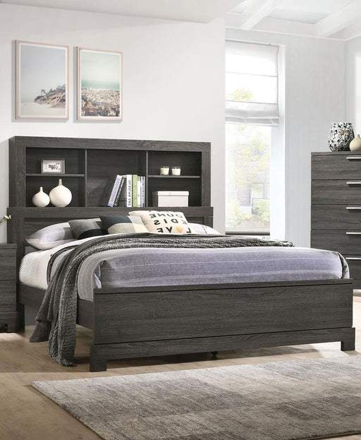 Acme Furniture Lantha Queen Bookcase Panel Bed in Grey Oak 22030Q - Premium Bed from ACME East - Just $770.25! Shop now at Furniture Wholesale Plus  We are the best furniture store in Nashville, Hendersonville, Goodlettsville, Madison, Antioch, Mount Juliet, Lebanon, Gallatin, Springfield, Murfreesboro, Franklin, Brentwood