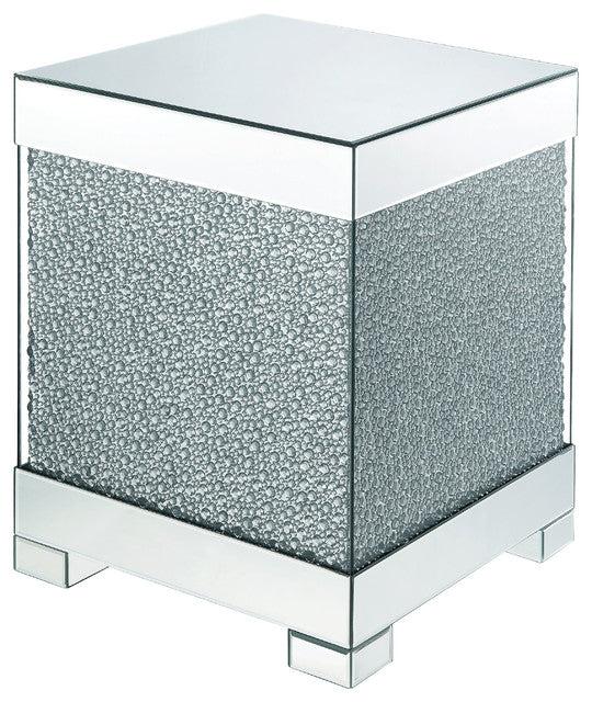 Acme Furniture Mallika End Table in Mirrored/Crystals 87912 - Premium End Table from ACME East - Just $427.05! Shop now at Furniture Wholesale Plus  We are the best furniture store in Nashville, Hendersonville, Goodlettsville, Madison, Antioch, Mount Juliet, Lebanon, Gallatin, Springfield, Murfreesboro, Franklin, Brentwood