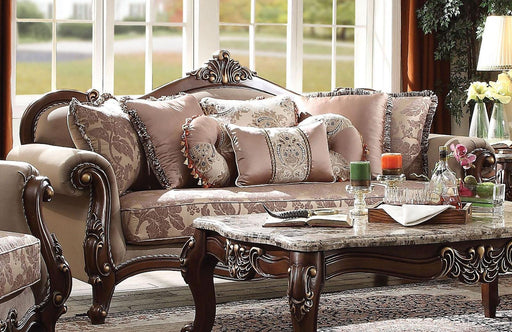 Acme Furniture Mehadi Sofa with 8 Pillows in Walnut 50690 - Premium Sofa from ACME East - Just $2971.80! Shop now at Furniture Wholesale Plus  We are the best furniture store in Nashville, Hendersonville, Goodlettsville, Madison, Antioch, Mount Juliet, Lebanon, Gallatin, Springfield, Murfreesboro, Franklin, Brentwood